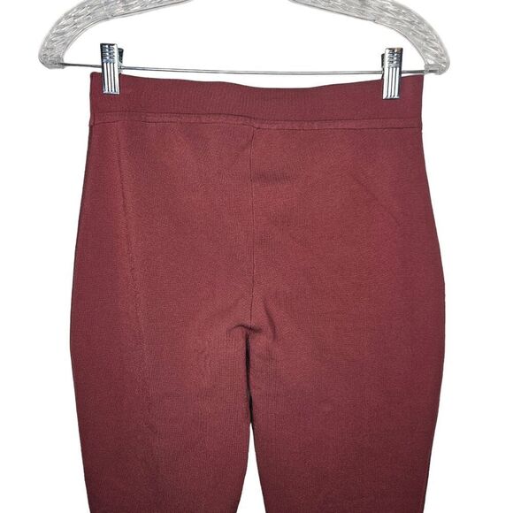Ten by BABATON Paramount Pant Red High Rise Slit Flare Leg Ponte Knit Pull On M - Picture 6 of 9